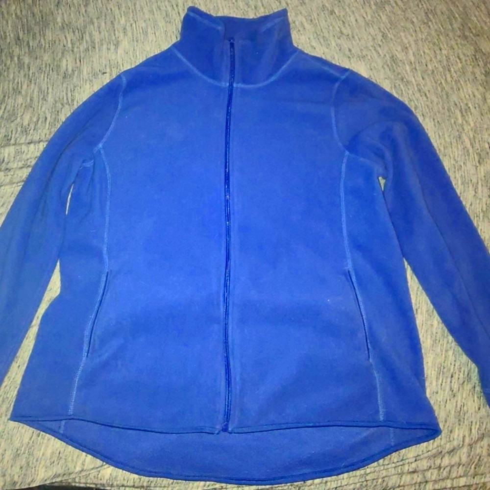 Blue turtle neck coat
